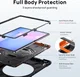 Samsung Galaxy Tab S10 FE Plus Hoes Back Cover met Kickstand en Handriem Zwart afbeelding 3