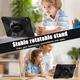 Samsung Galaxy Tab S10 FE Plus Hoes Back Cover met Kickstand en Handriem Zwart afbeelding 5