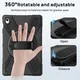 Samsung Galaxy Tab S10 FE Plus Hoes Back Cover met Kickstand en Handriem Zwart afbeelding 6