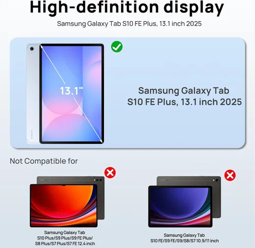 Samsung Galaxy Tab S10 FE Plus Hoes Back Cover met Kickstand en Handriem Zwart afbeelding 2