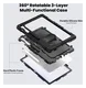 Samsung Galaxy Tab S10 FE Plus Hoes met Screen Protector en Handriem Zwart afbeelding 4
