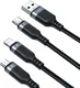JOYROOM 3-in-1 3.5A Kabel USB-A naar Micro-USB / USB-C / Lightning 2M Zwart afbeelding 8