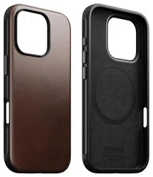 Nomad Apple iPhone 16 Pro Max Hoesje Modern Leather MagSafe Case Horween Bruin afbeelding