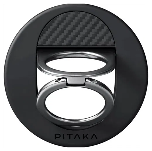 PITAKA MagEZ Grip 3 MagSafe Ring Houder Opvouwbare Standaard Zwart afbeelding 4