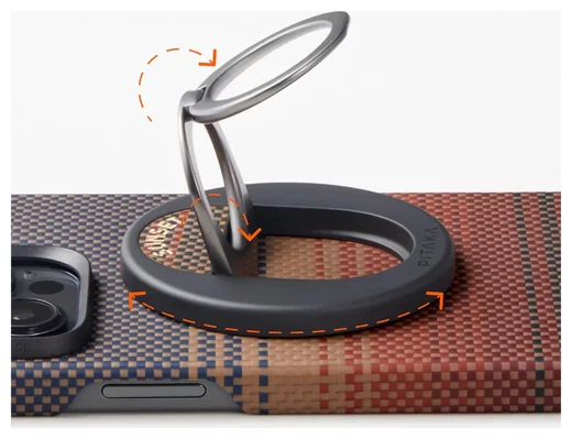 PITAKA MagEZ Grip 3 MagSafe Ring Houder Opvouwbare Standaard Sunset afbeelding 5
