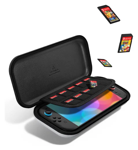 Dux Ducis Nintendo Switch 2 Hoesje met Game Card Organizer Opberghoes Wit/Zwart afbeelding 2