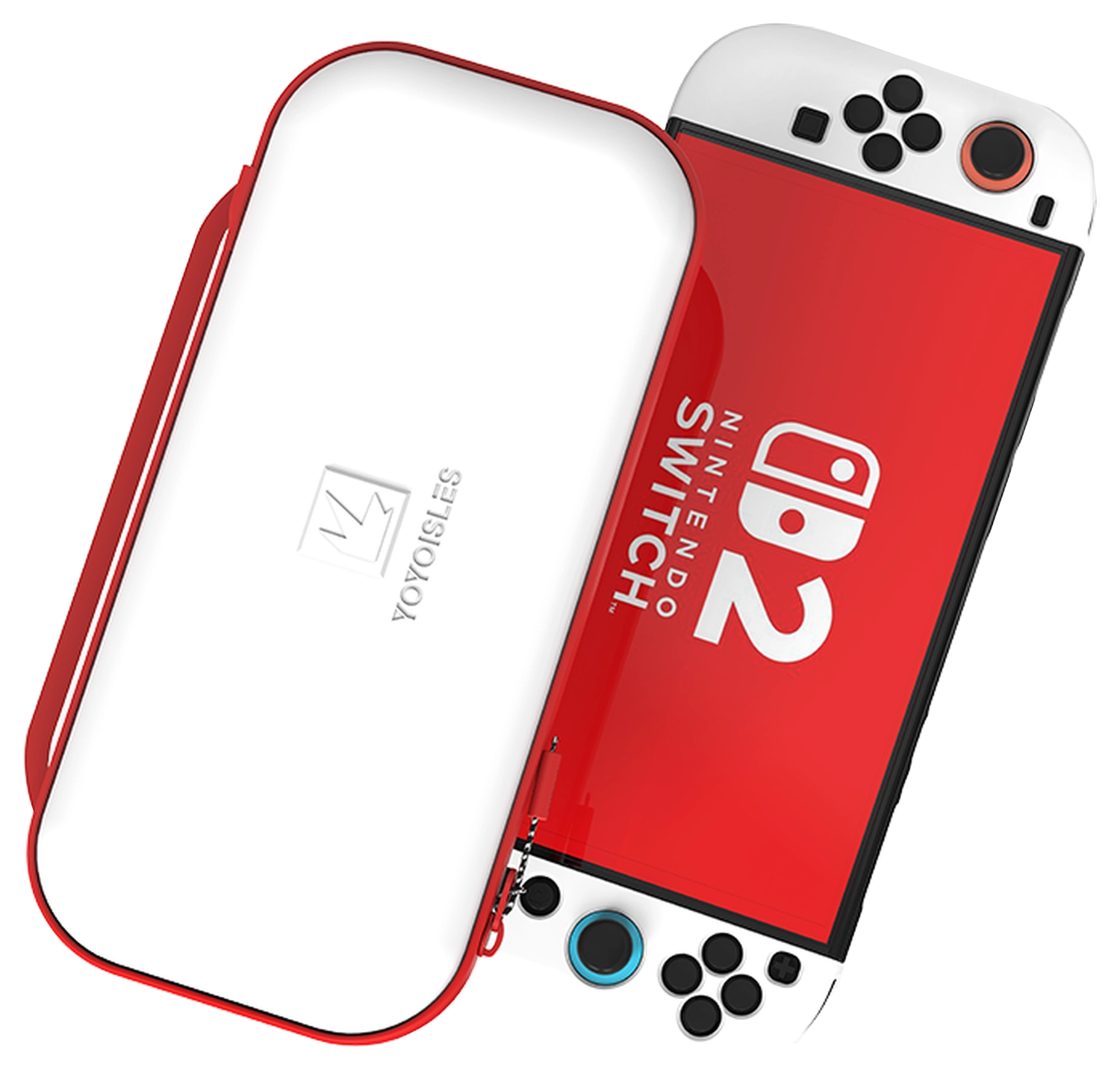 Dux Ducis Nintendo Switch 2 Hoesje met Game Card Organizer Opberghoes Wit/Rood afbeelding 1