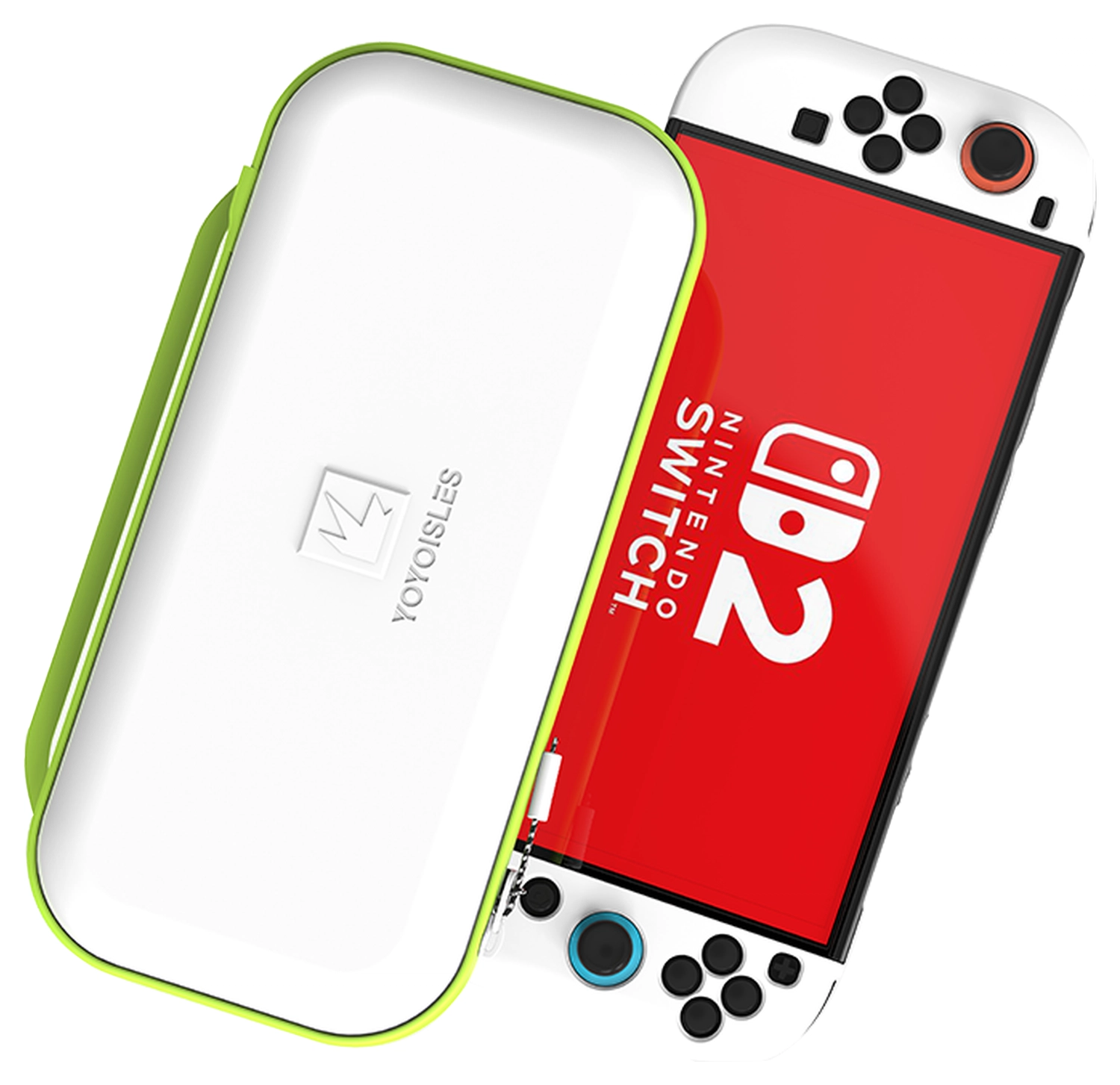 Dux Ducis Nintendo Switch 2 Hoesje met Game Card Organizer Opberghoes Wit/Groen afbeelding 1