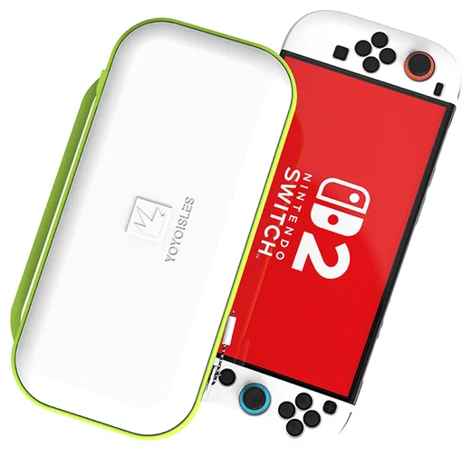 Dux Ducis Nintendo Switch 2 Hoesje met Game Card Organizer Opberghoes Wit/Groen afbeelding 1