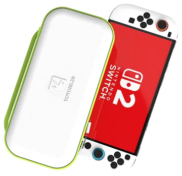 Dux Ducis Nintendo Switch 2 Hoesje met Game Card Organizer Opberghoes Wit/Groen