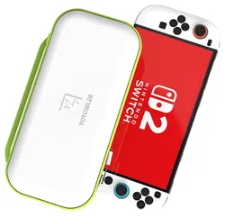 Dux Ducis Nintendo Switch 2 Hoesje met Game Card Organizer Opberghoes Wit/Groen afbeelding