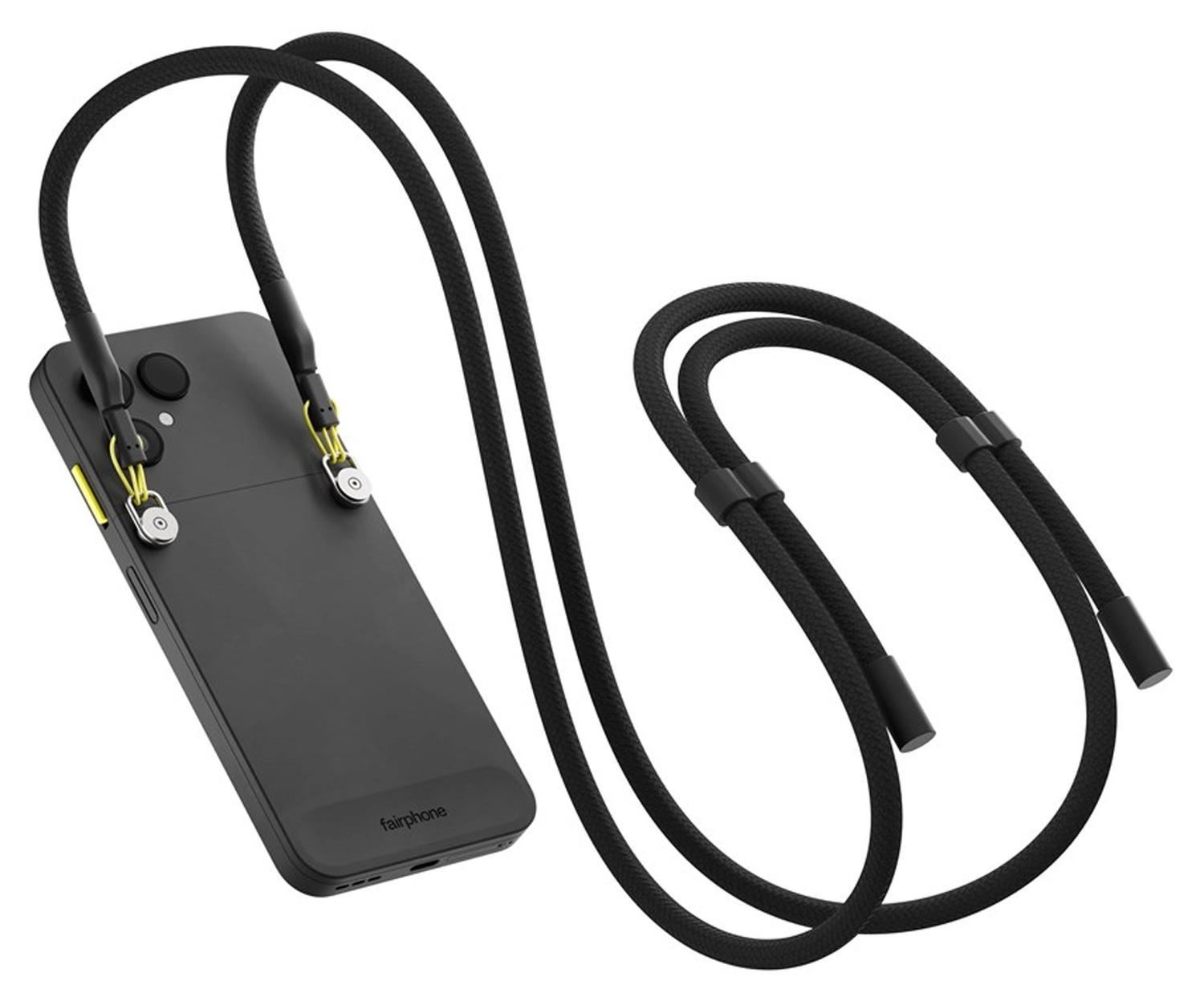 Fairphone 6 / 6+ Telefoonkoord Duurzaam Verstelbare Crossbody Zwart afbeelding 1