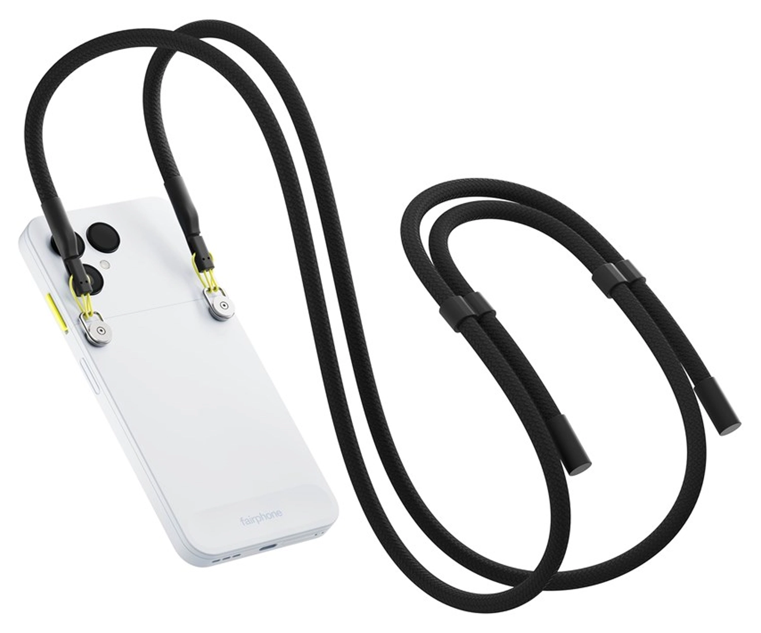 Fairphone 6 / 6+ Telefoonkoord Duurzaam Verstelbare Crossbody Zwart afbeelding 3