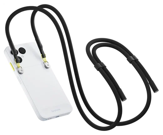 Fairphone 6 / 6+ Telefoonkoord Duurzaam Verstelbare Crossbody Zwart afbeelding 3
