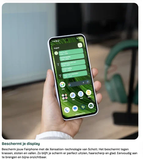 Originele Fairphone 6 Screen Protector Tempered Glass afbeelding 2