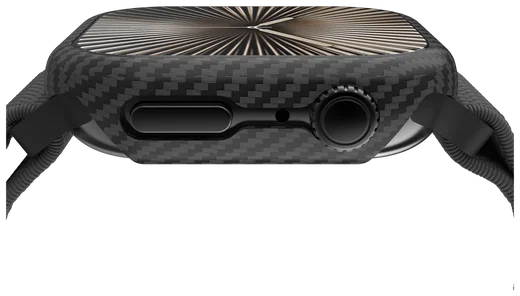 NEKIT Fiber Apple Watch 11/10 42MM Hoesje - Kevlar Bumper Cover Dun Zwart afbeelding 12