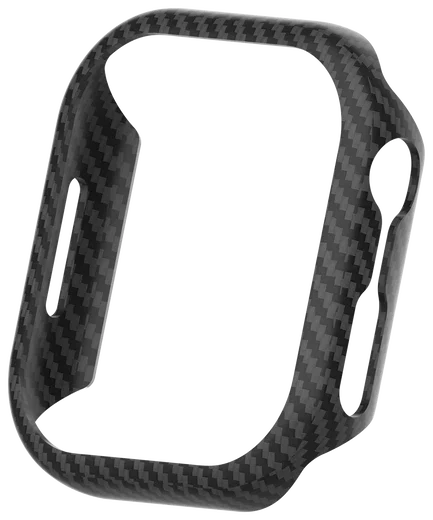 NEKIT Fiber Apple Watch 11/10 42MM Hoesje - Kevlar Bumper Cover Dun Zwart afbeelding 13