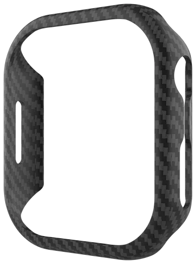 NEKIT Fiber Apple Watch 11/10 42MM Hoesje - Kevlar Bumper Cover Dun Zwart afbeelding 17