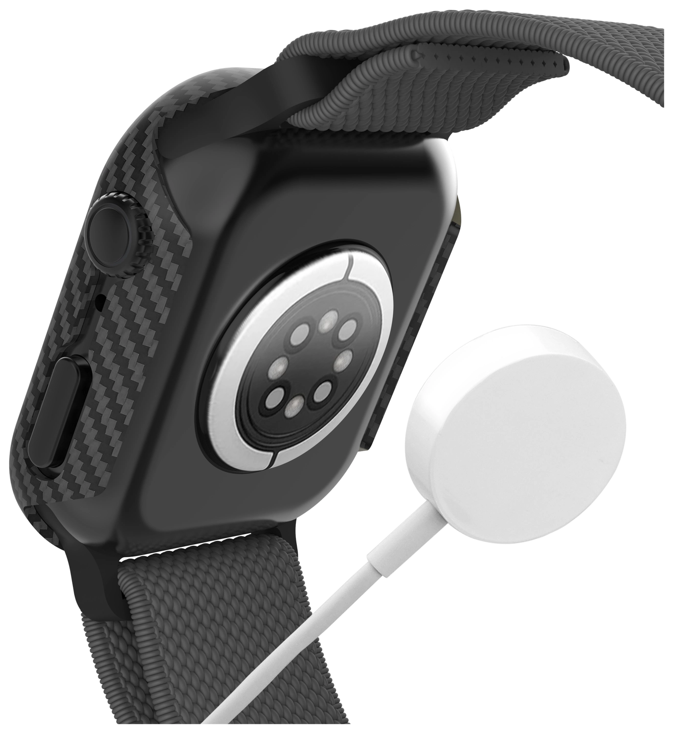 NEKIT Fiber Apple Watch 11/10 42MM Hoesje - Kevlar Bumper Cover Dun Zwart afbeelding 19