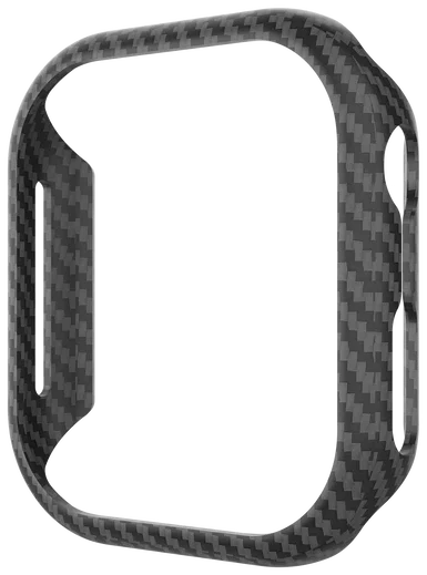 NEKIT Fiber Apple Watch 44MM Hoesje Kevlar Bumper Cover Dun Zwart afbeelding 10