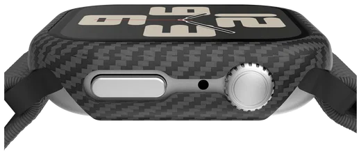 NEKIT Fiber Apple Watch 44MM Hoesje Kevlar Bumper Cover Dun Zwart afbeelding 12