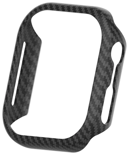 NEKIT Fiber Apple Watch 44MM Hoesje Kevlar Bumper Cover Dun Zwart afbeelding 13