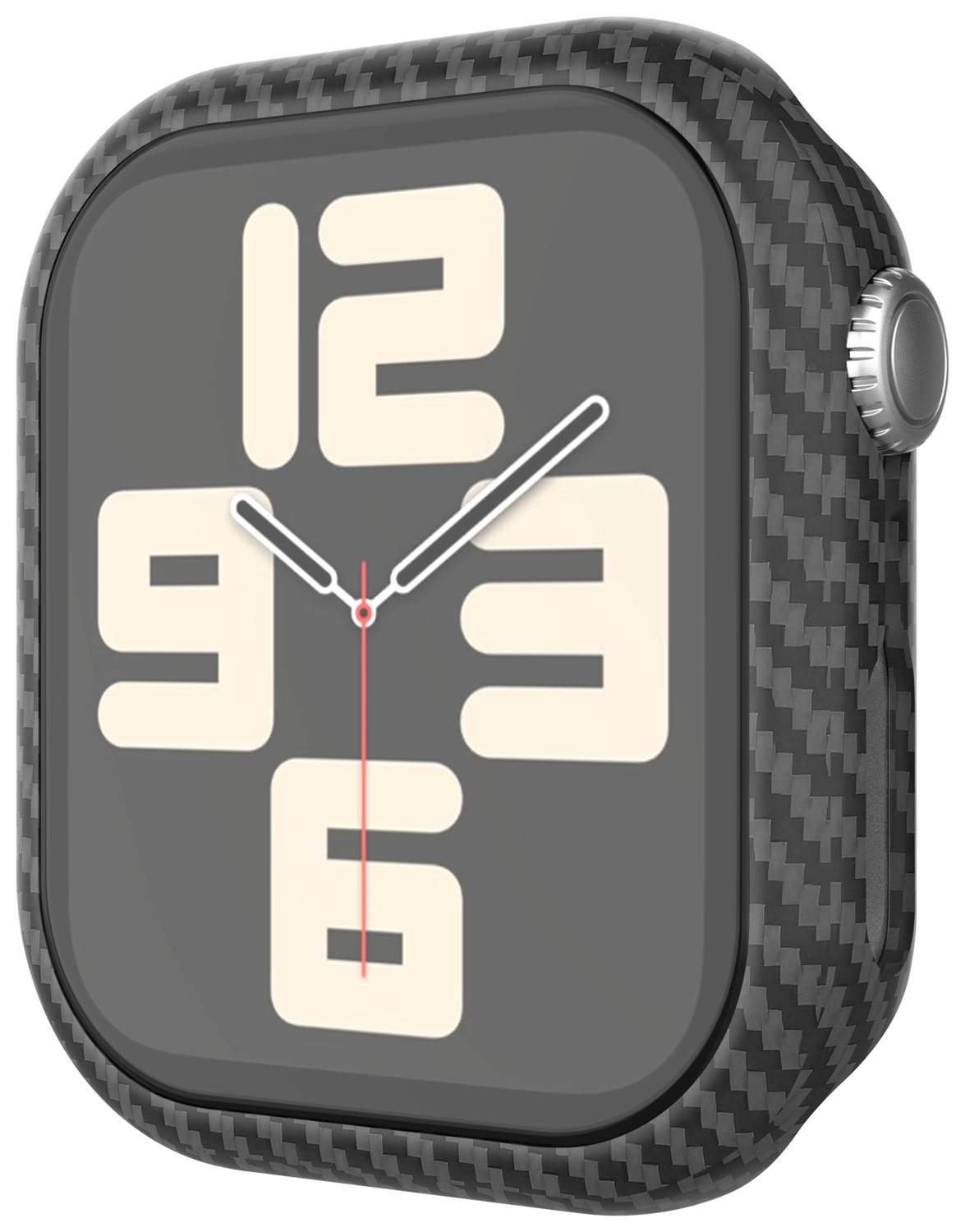 NEKIT Fiber Apple Watch 44MM Hoesje Kevlar Bumper Cover Dun Zwart afbeelding 9