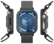 NEKIT Fiber Apple Watch 9/8/7 45MM Hoesje Kevlar Bumper Cover Dun Zwart afbeelding 12