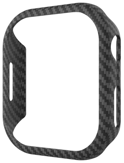 NEKIT Fiber Apple Watch 9/8/7 45MM Hoesje Kevlar Bumper Cover Dun Zwart afbeelding 13