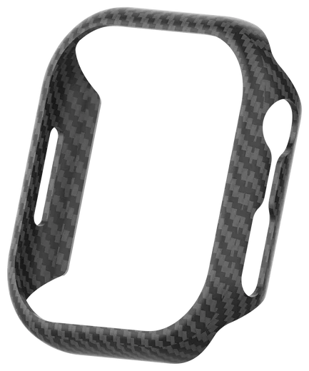 NEKIT Fiber Apple Watch 9/8/7 45MM Hoesje Kevlar Bumper Cover Dun Zwart afbeelding 16