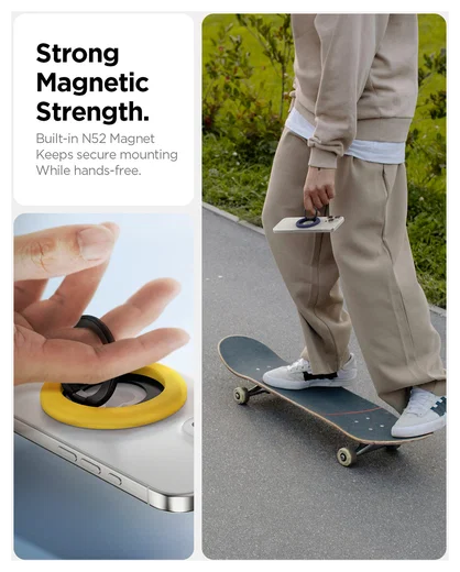 Spigen Nano Pop Magnetische MagSafe Ring Houder Standaard Geel afbeelding 5