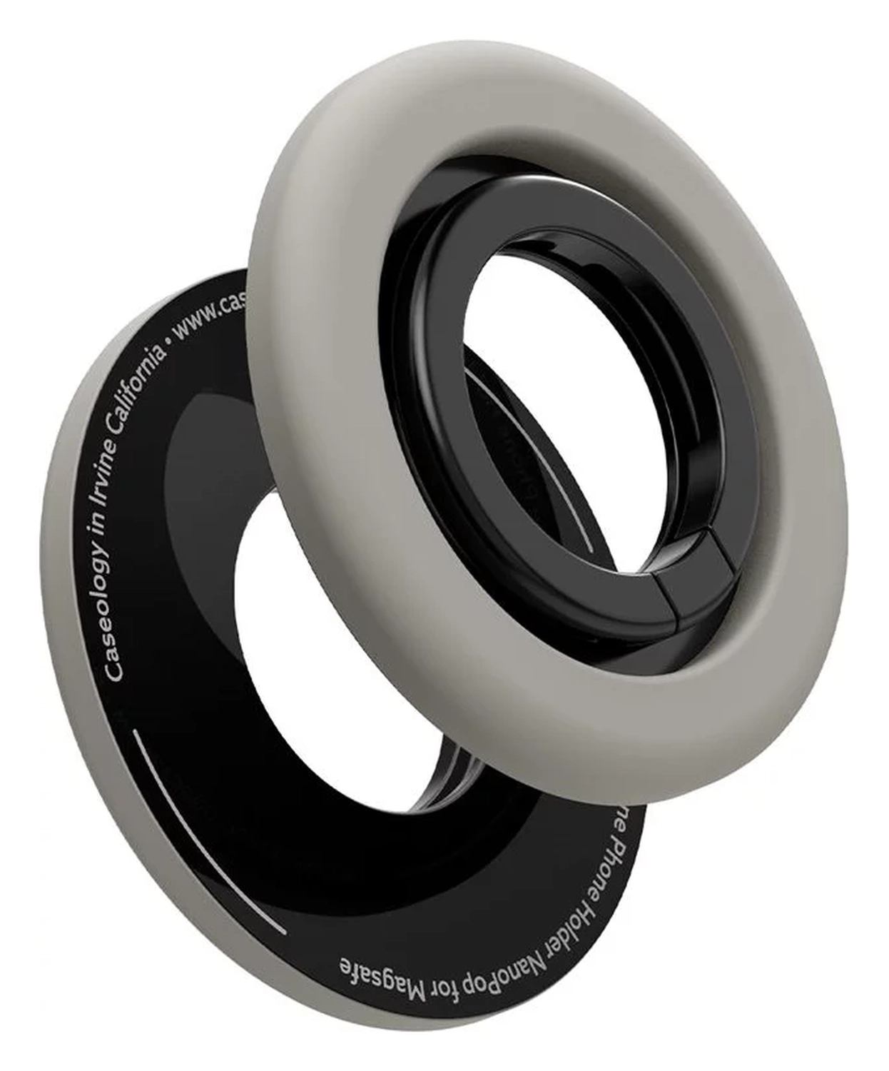Spigen Nano Pop Magnetische MagSafe Ring Houder Standaard Grijs afbeelding 11