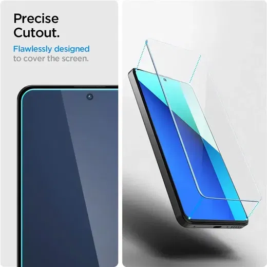 Spigen GLAS.tR Slim Xiaomi Redmi Note 13 4G Screen Protector [2-Pack] afbeelding 7