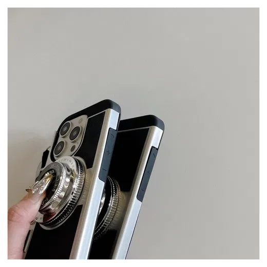 iPhone 16 Pro Max Hoesje Vintage Retro Camera Back Cover met Koord Zwart afbeelding 10