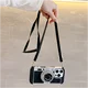 iPhone 16 Pro Hoesje Vintage Retro Camera Back Cover met Koord Zwart afbeelding 3