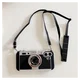 iPhone 16 Hoesje Vintage Retro Camera Back Cover met Koord Zwart afbeelding 2