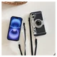 iPhone 16 Hoesje Vintage Retro Camera Back Cover met Koord Zwart afbeelding 6