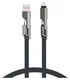 4smarts ComboCord Flat 240W USB-C/USB-A naar USB-C/Lightning Kabel 1.5M Grijs