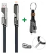 4smarts ComboCord Flat 240W USB-C/USB-A naar USB-C/Lightning Kabel 1.5M Grijs afbeelding 7