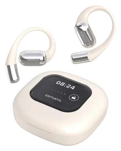 4smarts SkyBuds AI Screen Open-Ear Wireless Headset Bluetooth Oordopjes Beige afbeelding 10