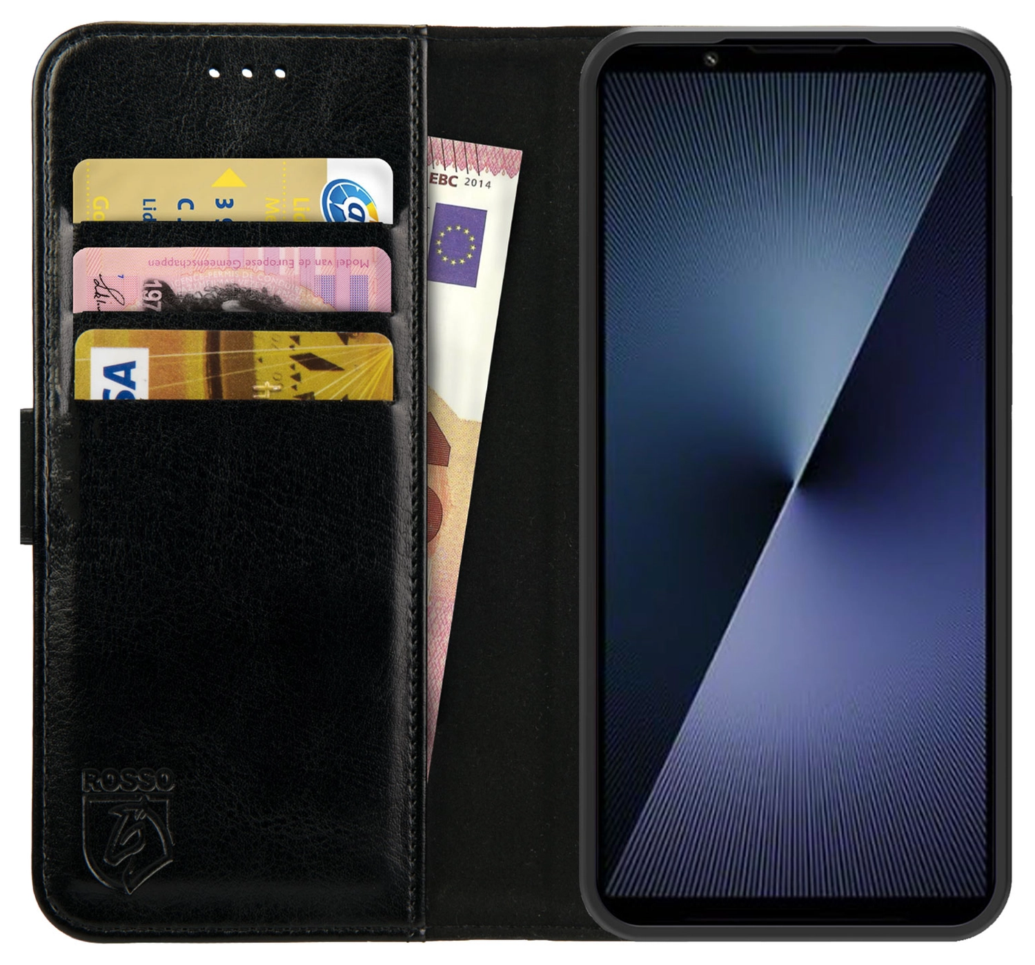 Rosso Element Sony Xperia 1 VII Hoesje Book Case Wallet Zwart afbeelding 1