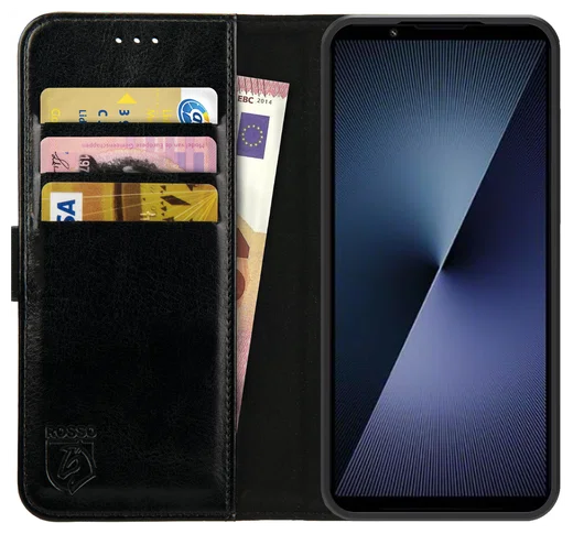 Rosso Element Sony Xperia 1 VII Hoesje Book Case Wallet Zwart afbeelding 1