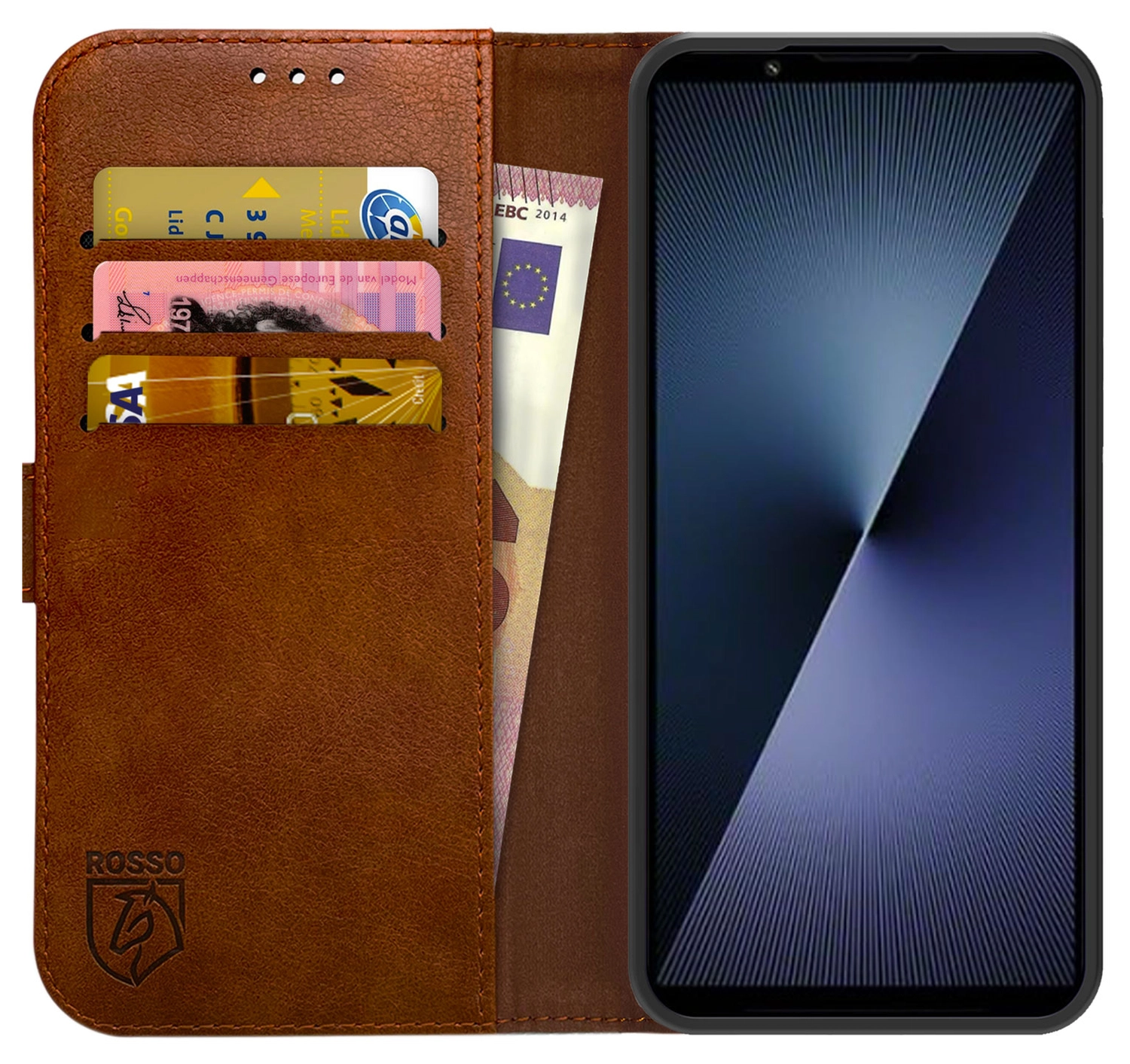Rosso Element Sony Xperia 1 VII Hoesje Book Case Wallet Bruin afbeelding 1