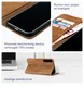 Rosso Element Sony Xperia 1 VII Hoesje Book Case Wallet Bruin afbeelding 3