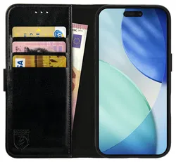Rosso Element Apple iPhone 17 Hoesje Book Case Wallet Zwart afbeelding