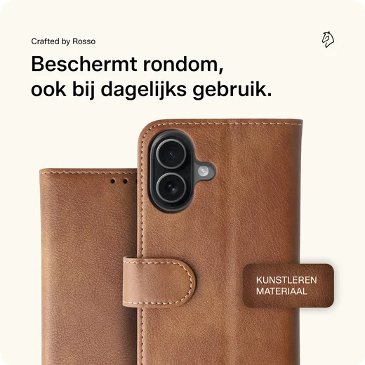 Rosso Element Apple iPhone 17 Hoesje Book Case Wallet Bruin afbeelding 4