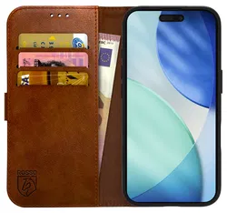 Rosso Element Apple iPhone 17 Hoesje Book Case Wallet Bruin afbeelding