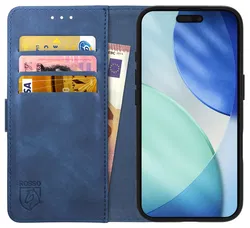 Rosso Element Apple iPhone 17 Hoesje Book Case Wallet Blauw afbeelding