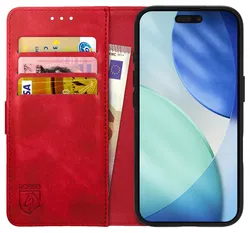 Rosso Element Apple iPhone 17 Hoesje Book Case Wallet Rood afbeelding