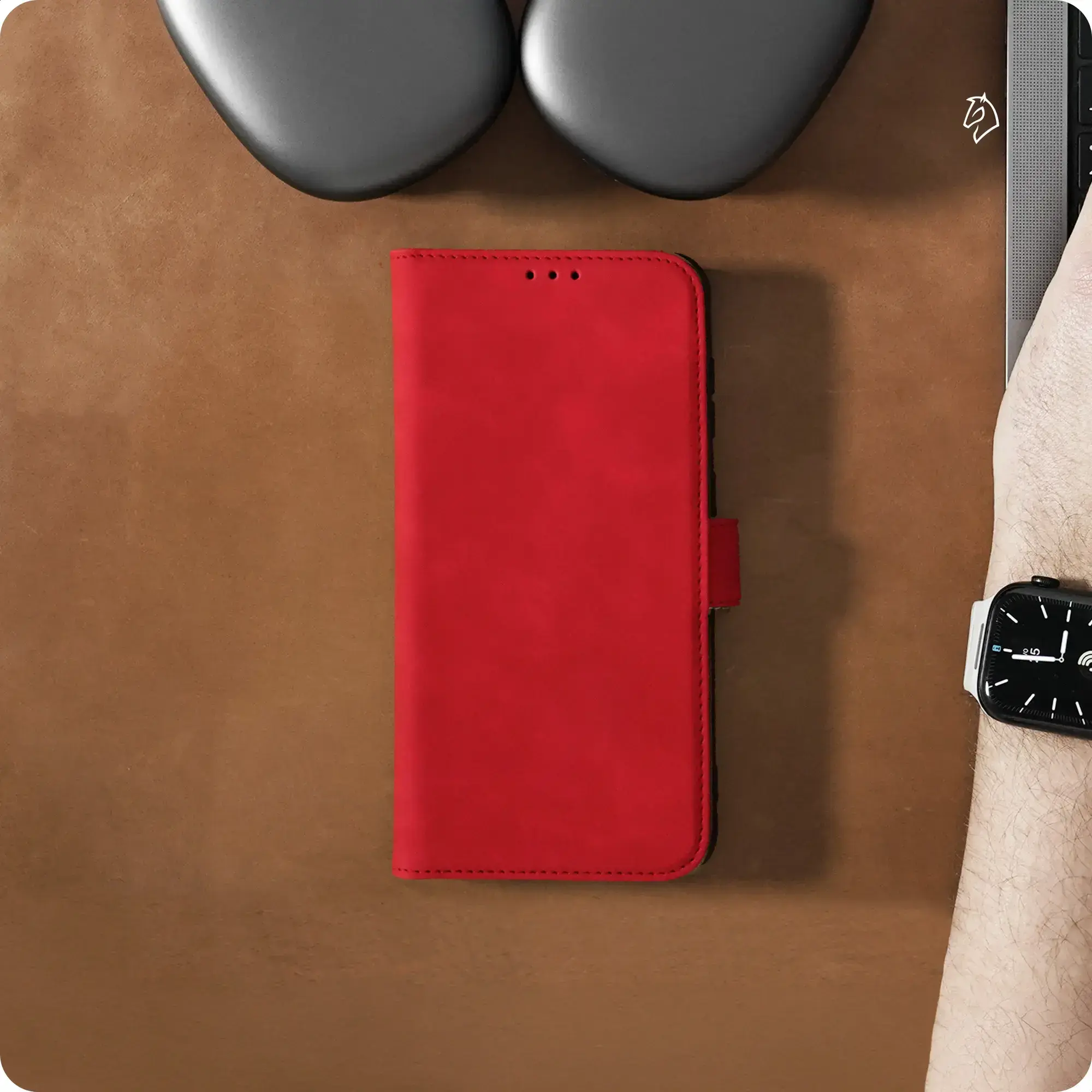 Rosso Element Apple iPhone 17 Hoesje Book Case Wallet Rood afbeelding 8